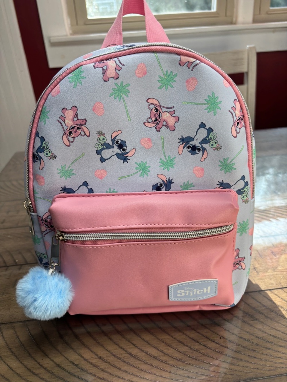 Disney Stitch Pink & Light Blue Mini Backpack